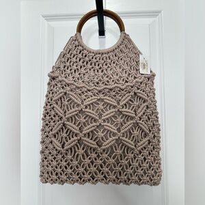 🆕 Khaki Ctochet HANDMADE Tote‎